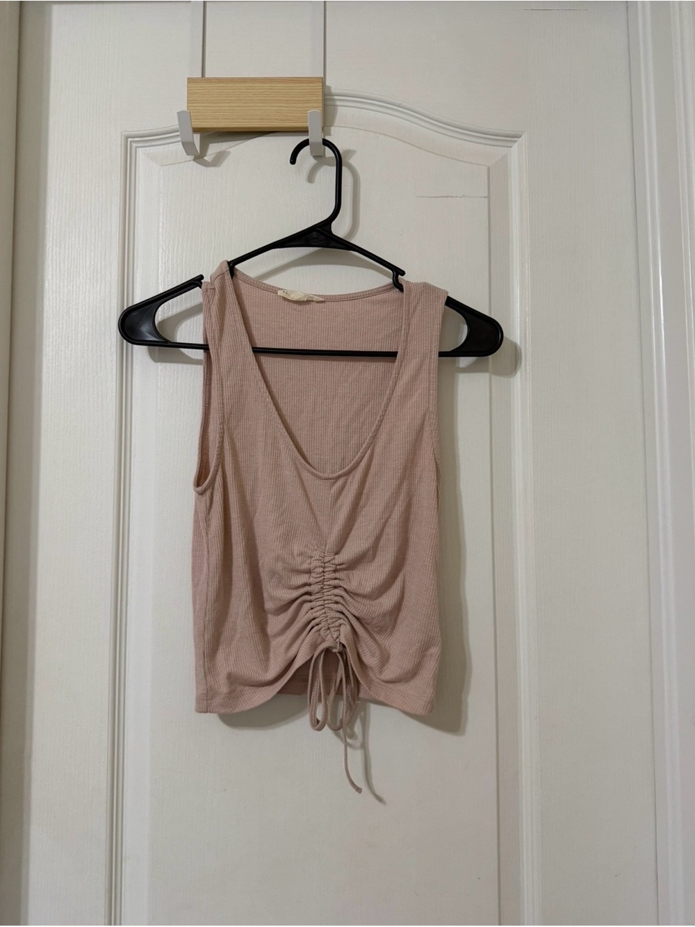 LA Hearts Blush Ruched Drawstring Tank Top